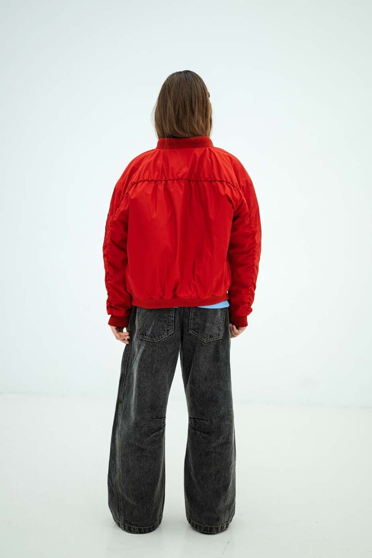 REPOSE AMS Wide Leg Denim Pants - slate grey