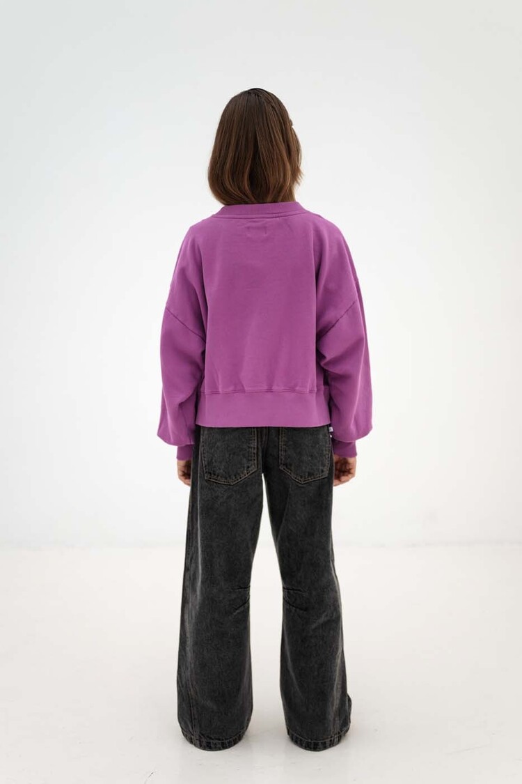 REPOSE AMS Wide Leg Denim Pants - slate grey