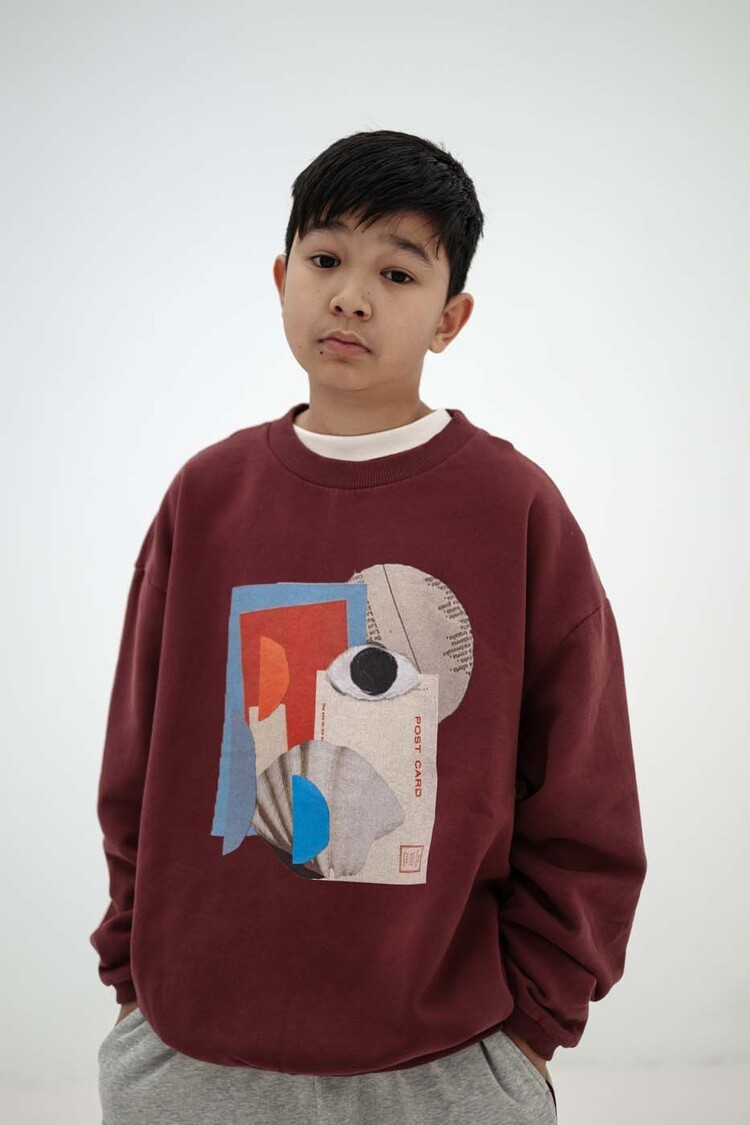 REPOSE AMS Cozydrop Sweater - mulberry rocket