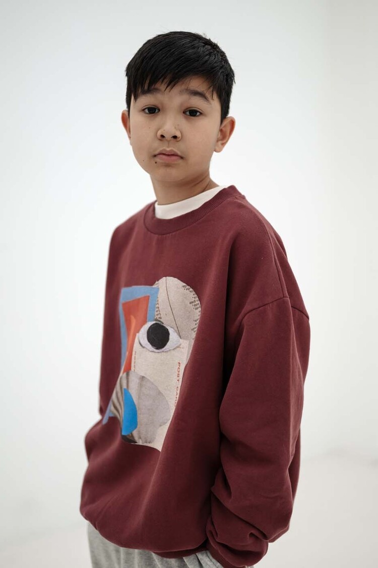 REPOSE AMS Cozydrop Sweater - mulberry rocket