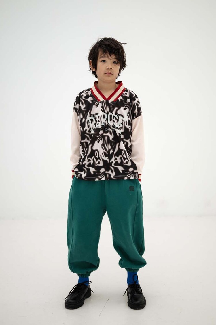 REPOSE AMS Soccer Tee - liquid marble color block