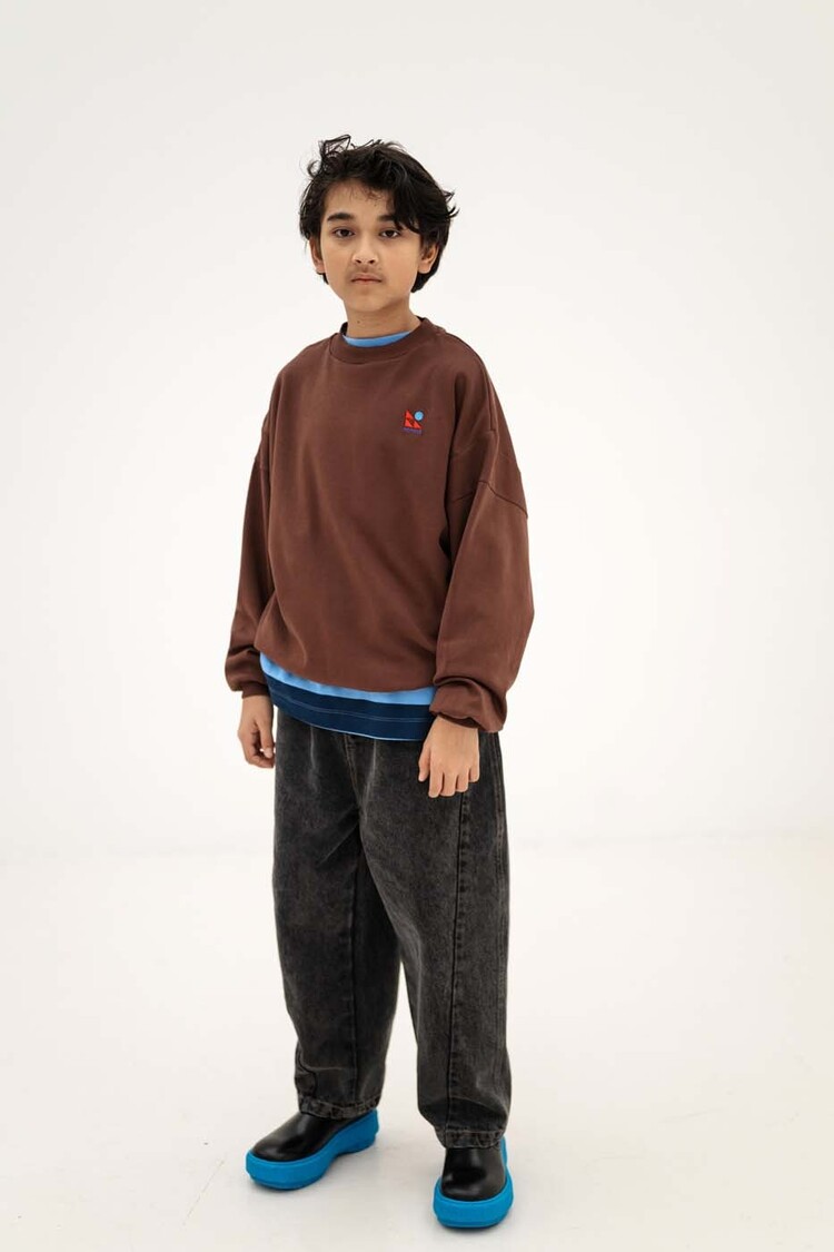 REPOSE AMS Crewneck Sweater - dark chocolate