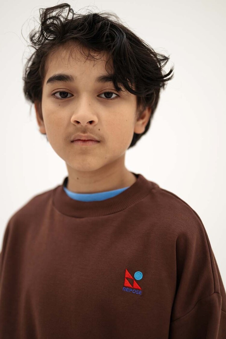 REPOSE AMS Crewneck Sweater - dark chocolate
