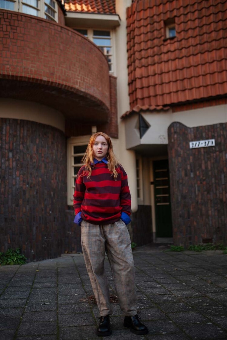 REPOSE AMS Boxy Sweater - rusty