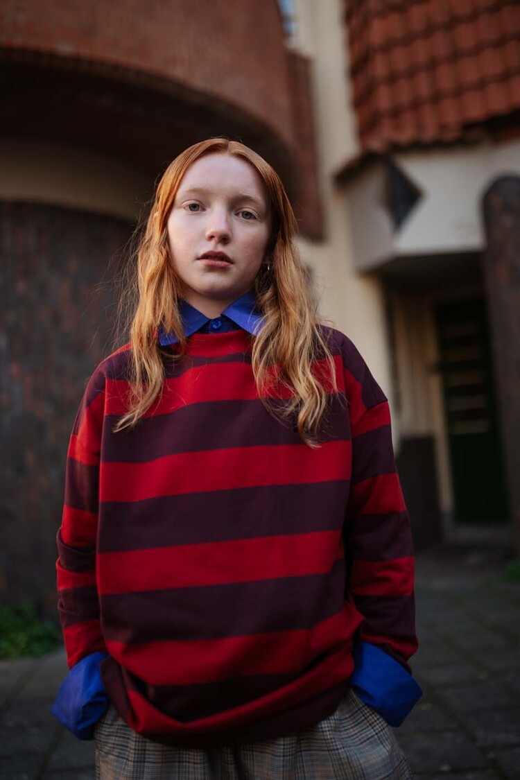 REPOSE AMS Boxy Sweater - rusty