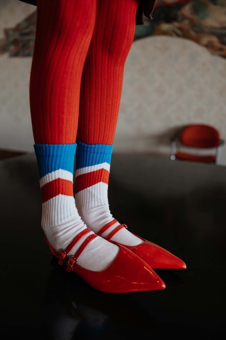 REPOSE AMS Sporty Socks - White