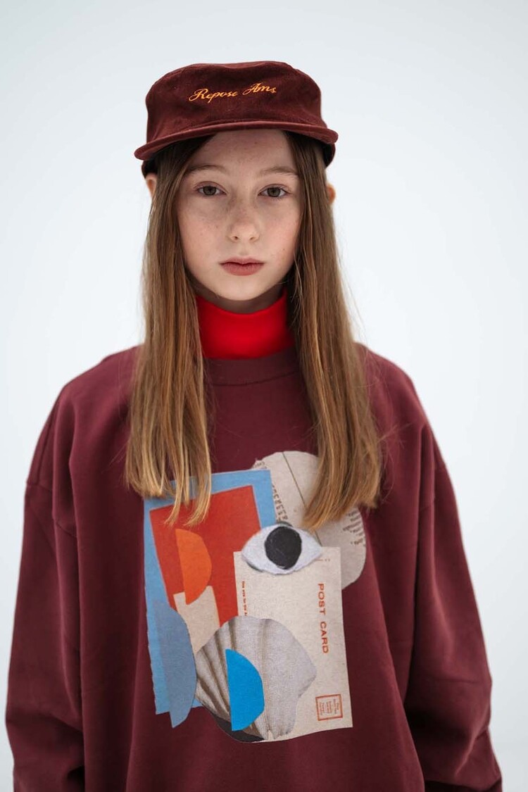 REPOSE AMS Cozydrop Sweater - mulberry rocket