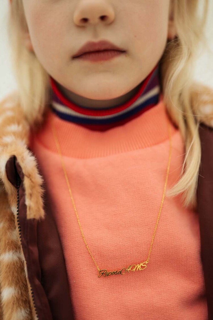 REPOSE AMS Crop Heart Sweater - cheeky flamingo