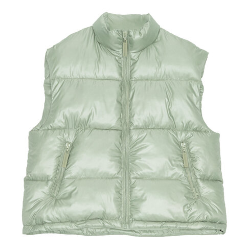 Bruno Bruno Nation Noura Puffer Vest - Aqua Gray