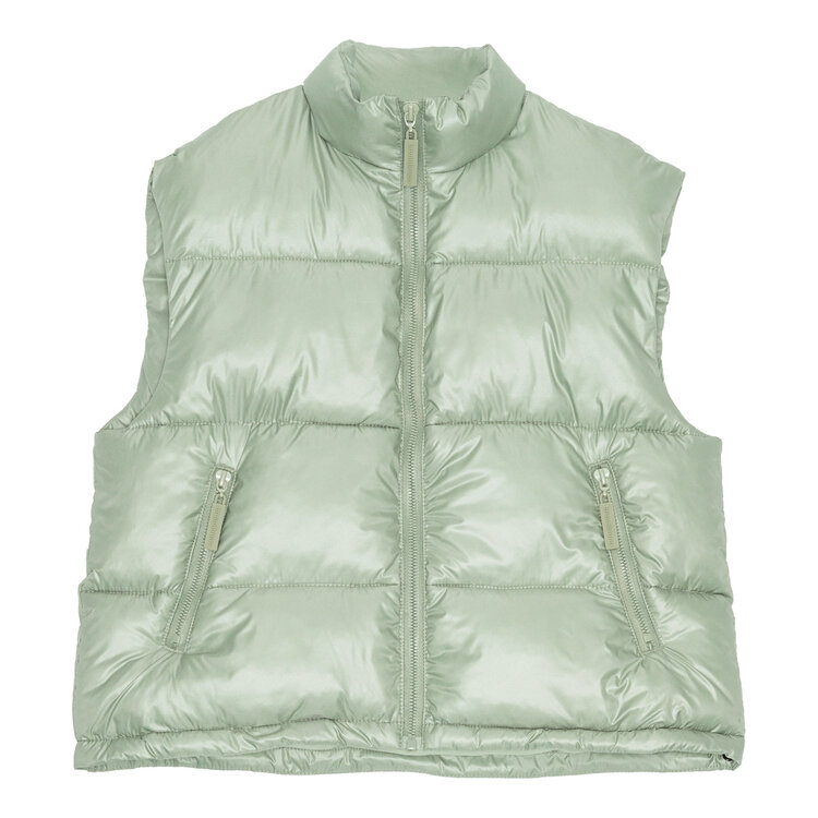 Bruno Bruno Nation Noura Puffer Vest - Aqua Gray