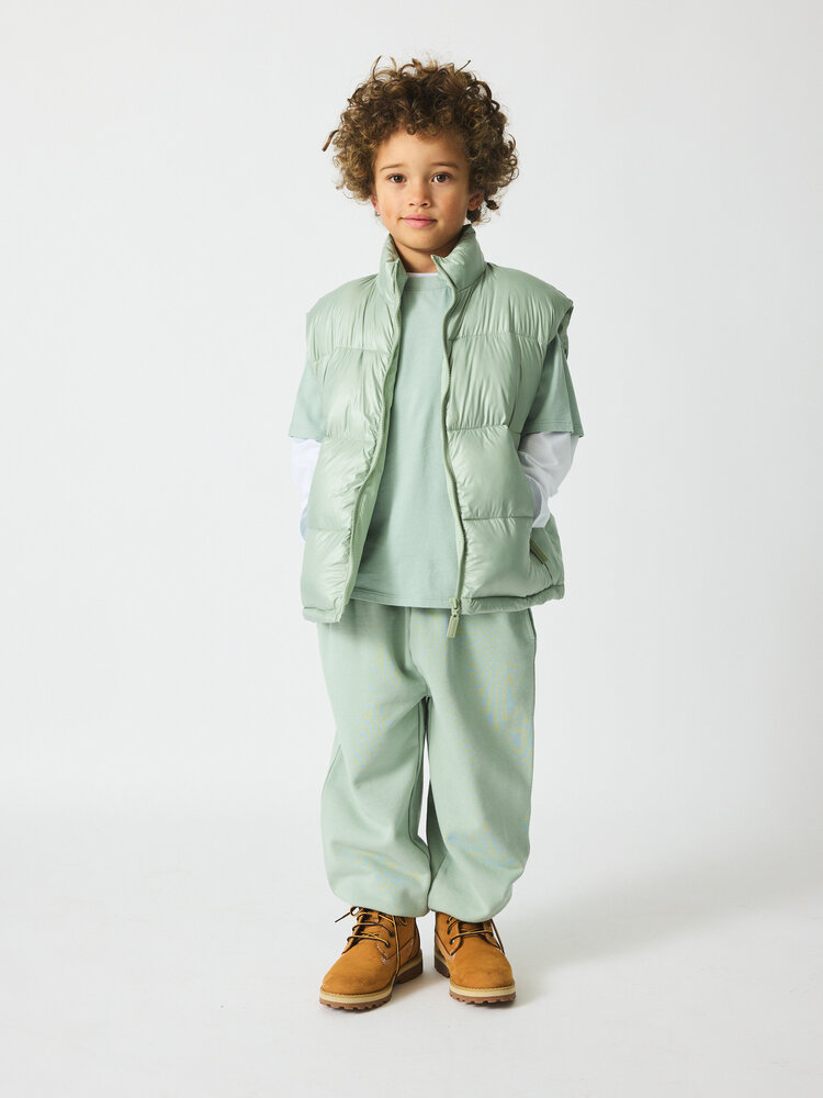 Bruno Bruno Nation Noura Puffer Vest - Aqua Gray