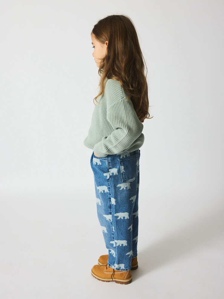 Bruno Bruno Nation Dorethy AOP Jeans - Mid blue polar bear