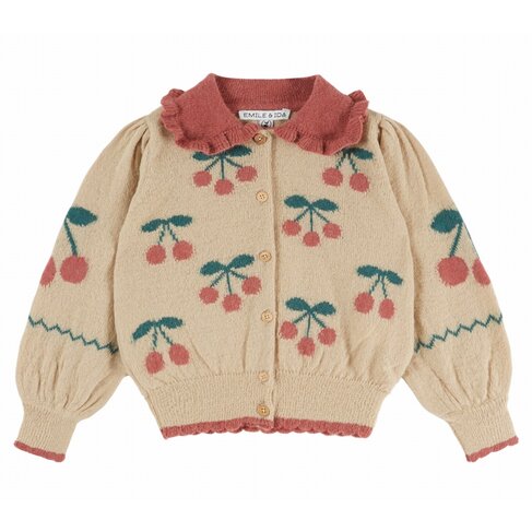 Emile et Ida Cardigan Intarsia Cherises