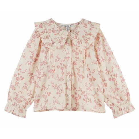 Emile et Ida Blouse imp Grand Col Volant - Rosalie