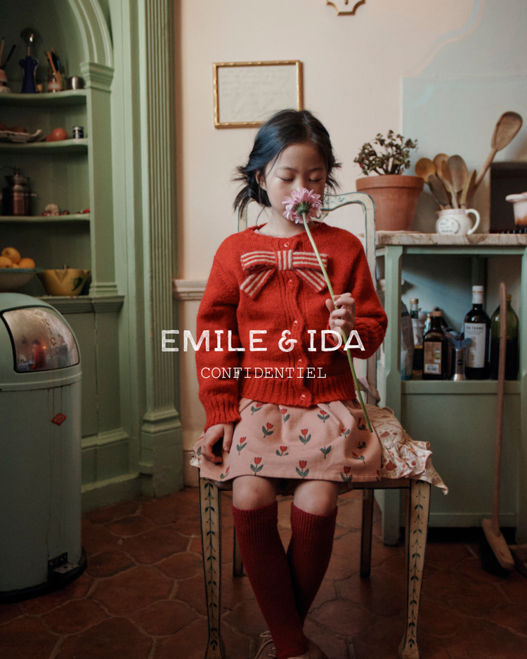 Emile et Ida Robe Ample Col Volant - Grande Tulipe