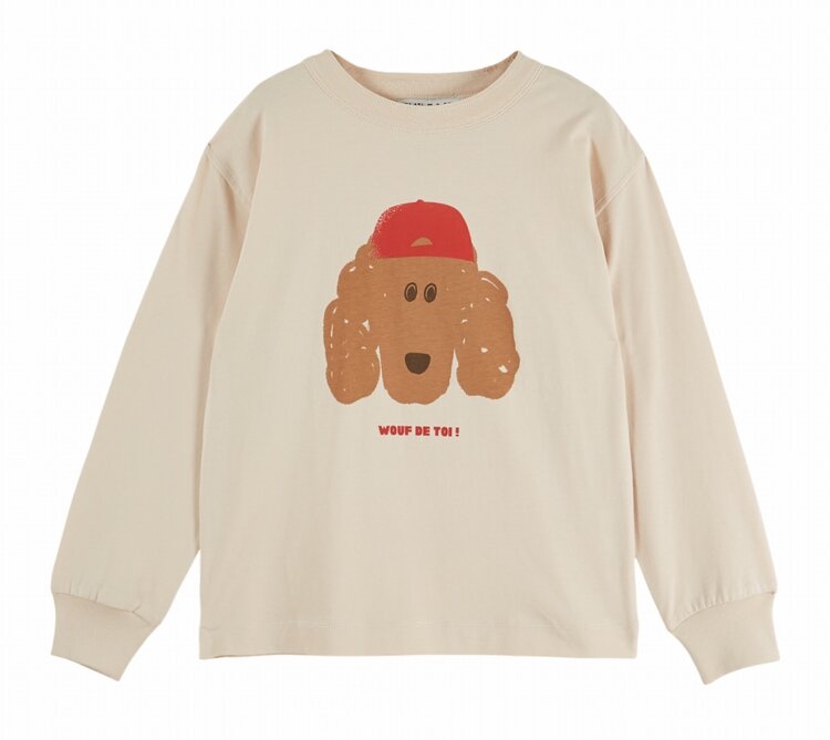 Emile et Ida Tee Shirt Chien - Farine