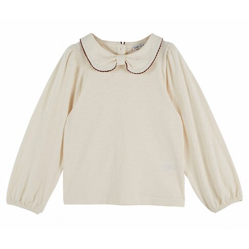 Emile et Ida Ts Uni Picote Jersey Flamme - Ecru Acajou