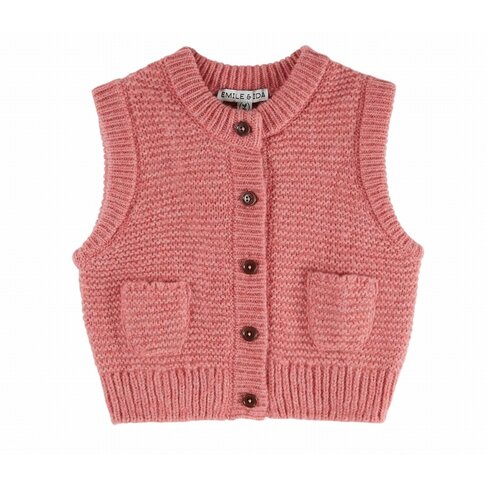Emile et Ida Gilet Sans Manches Doudou - Blush