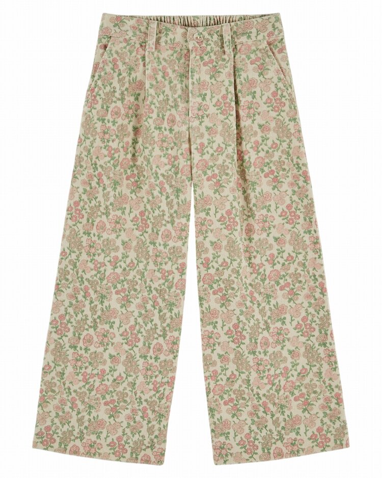 Emile et Ida Trousers Large Imprime Velours - Bucolique
