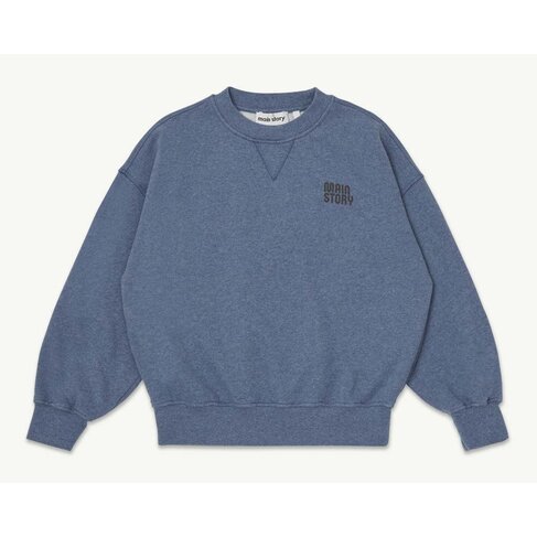 Main Story UK Crew Sweatshirt - Blue Melange Fleece