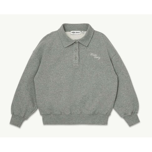 Main Story UK Polo Sweatshirt - Gray Melange Fleece