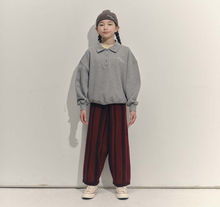 Main Story UK Polo Sweatshirt - Gray Melange Fleece