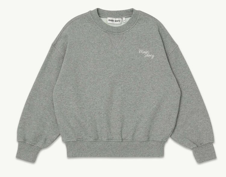 Main Story UK Crew Sweatshirt - Grey Melange Fleece