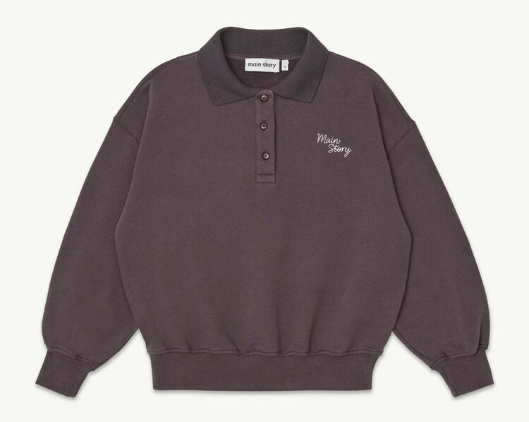 Main Story UK Polo Sweatshirt - Dark Cherry Fleece