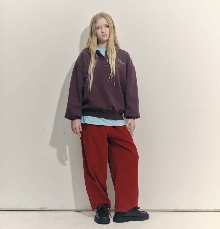 Main Story UK Polo Sweatshirt - Dark Cherry Fleece