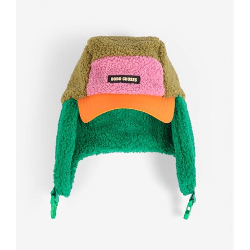 Bobo Choses Bobo Choses color block sheepskin chapka