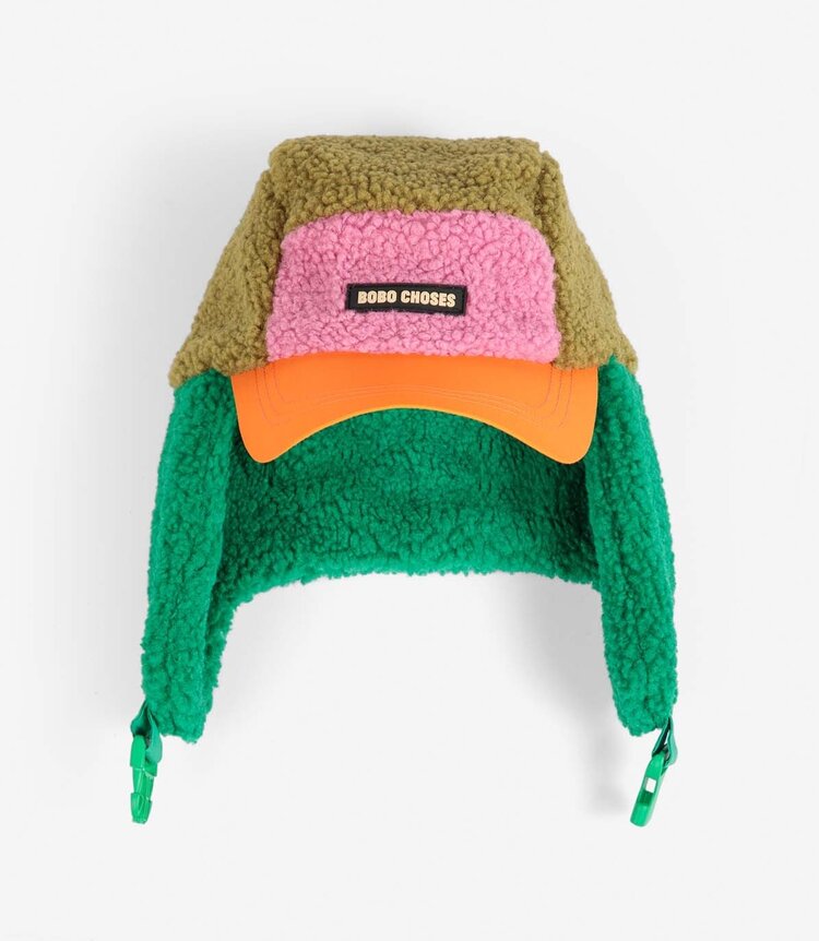 Bobo Choses  Bobo Choses color block sheepskin chapka