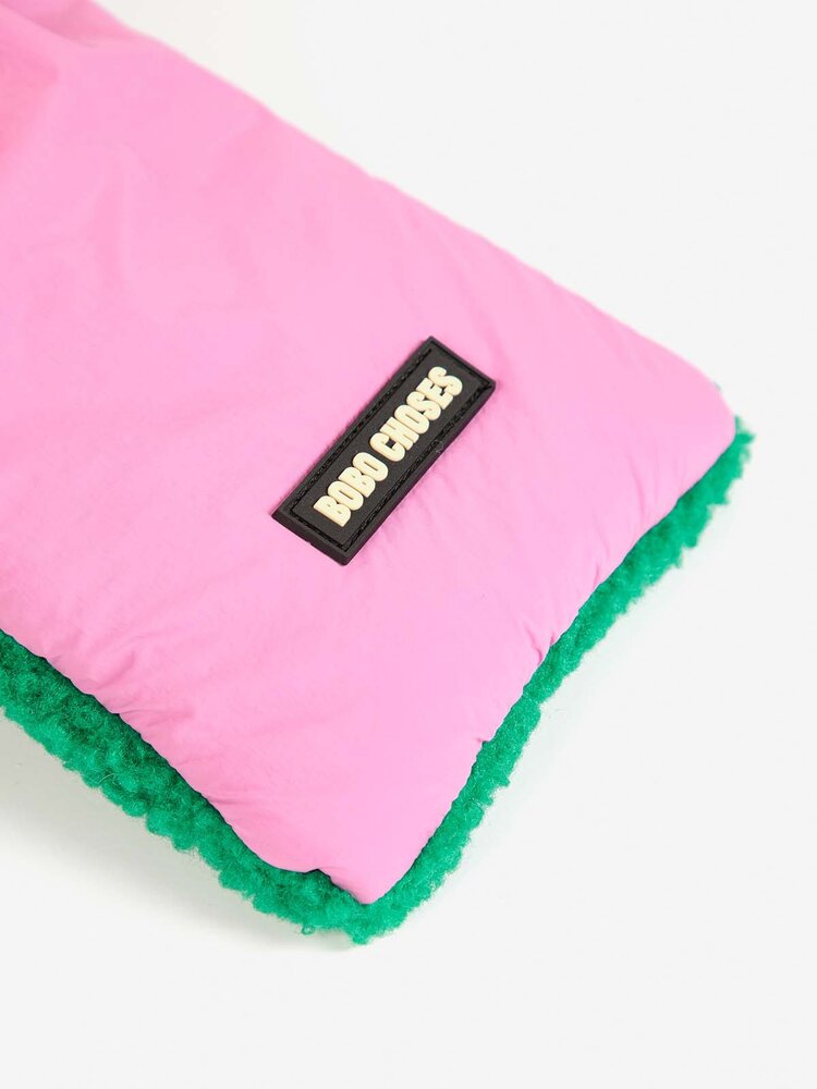 Bobo Choses Color Block sheepskin neck warmer