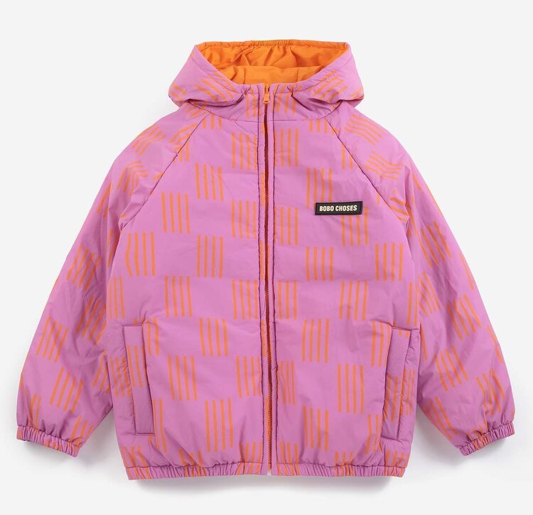 Bobo Choses Almost Moiré all over reversible anorak