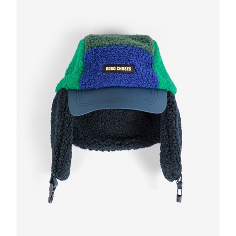 Bobo Choses Bobo Choses color block sheepskin chapka