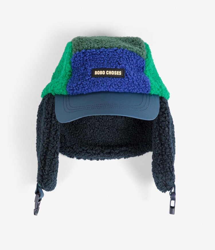 Bobo Choses  Bobo Choses color block sheepskin chapka