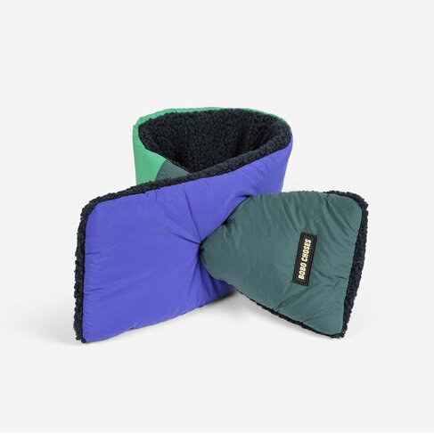 Bobo Choses Color Block sheepskin neck warmer