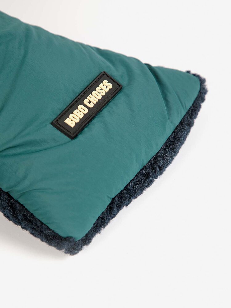 Bobo Choses Color Block sheepskin neck warmer