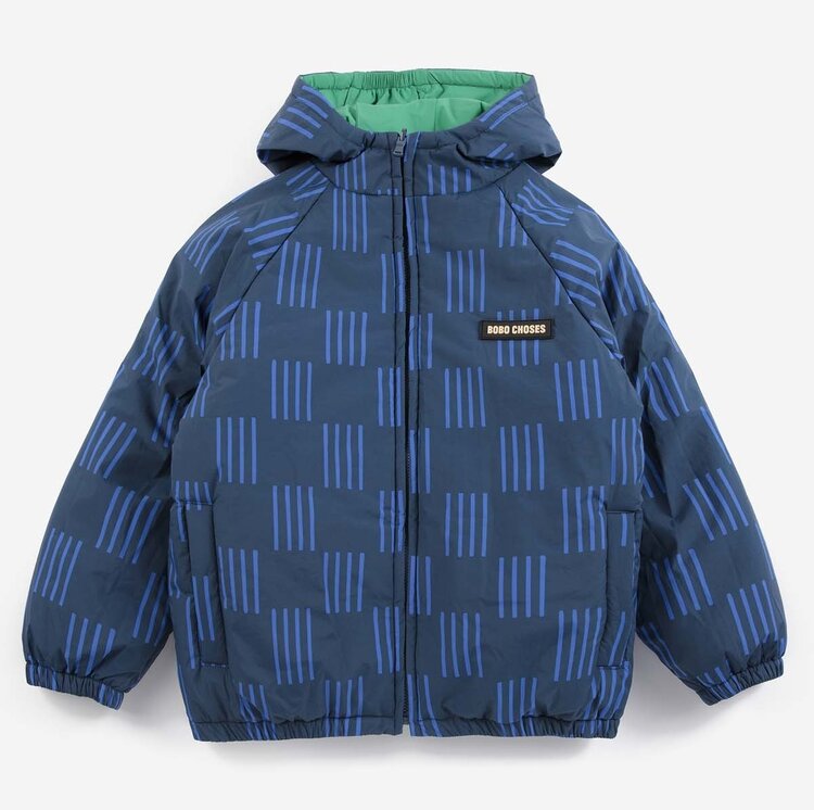 Bobo Choses  Almost Moiré all over reversible anorak