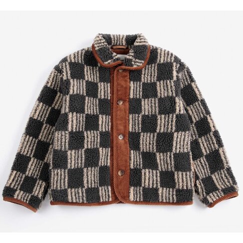 Bobo Choses Almost Moiré all over sheepskin jacket