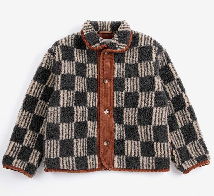 Bobo Choses  Almost Moiré all over sheepskin jacket