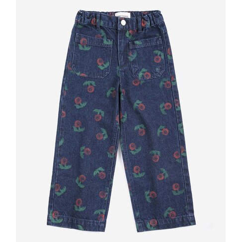 Bobo Choses Stamp Bloom all over denim pants