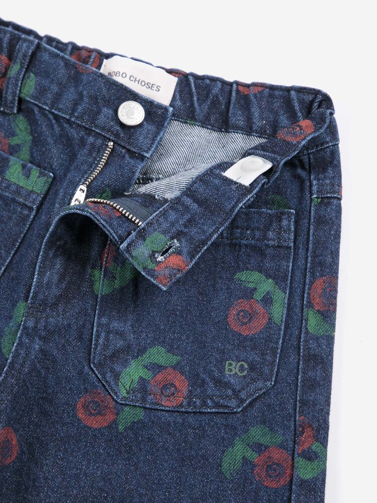 Bobo Choses Stamp Bloom all over denim pants