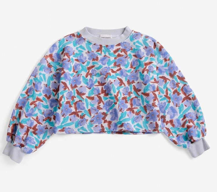 Bobo Choses  Watercolor all over cropped sweatshirt