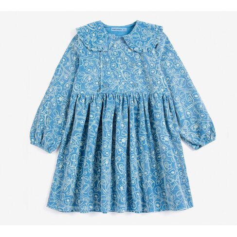 Bobo Choses Sketchy Flowers all over corduroy dress