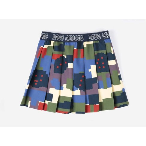 Bobo Choses Paint Forest all over pleated skirt
