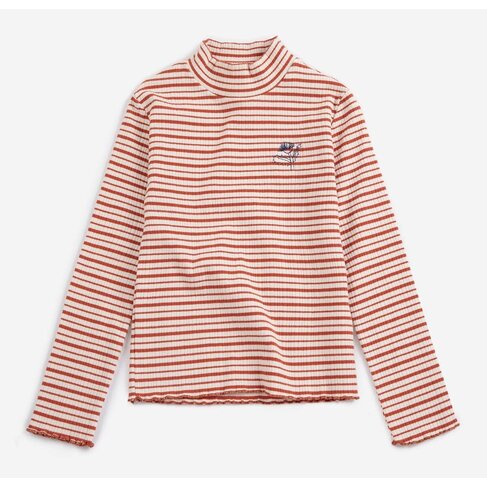 Bobo Choses Energy Flower Stripes turtle neck T-shirt