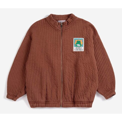 Bobo Choses Beast Tag zipped quilted sweatshirt