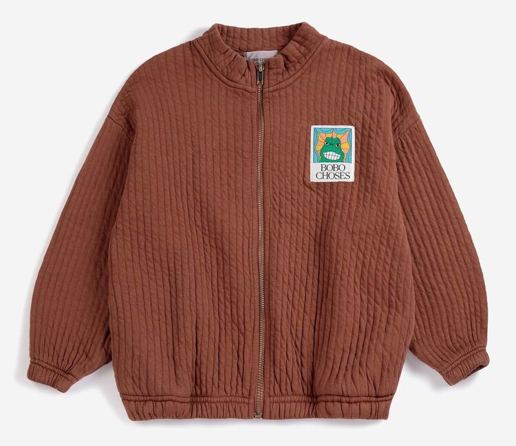 Bobo Choses  Beast Tag zipped quilted sweatshirt