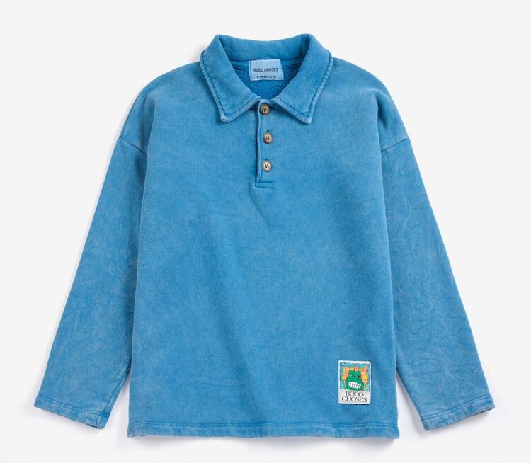 Bobo Choses Beast Tag polo sweatshirt
