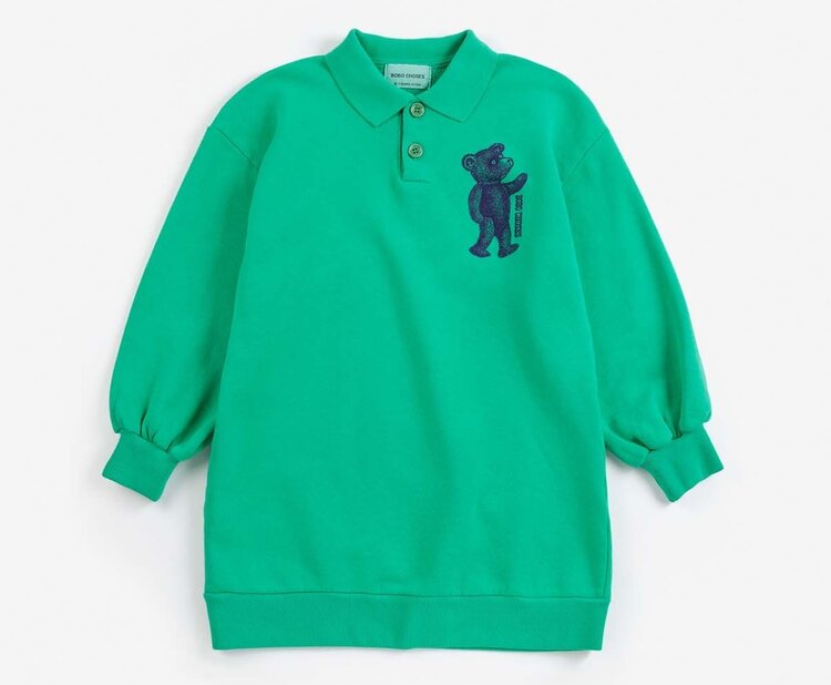 Bobo Choses Softpaw Monster polo sweatshirt dress